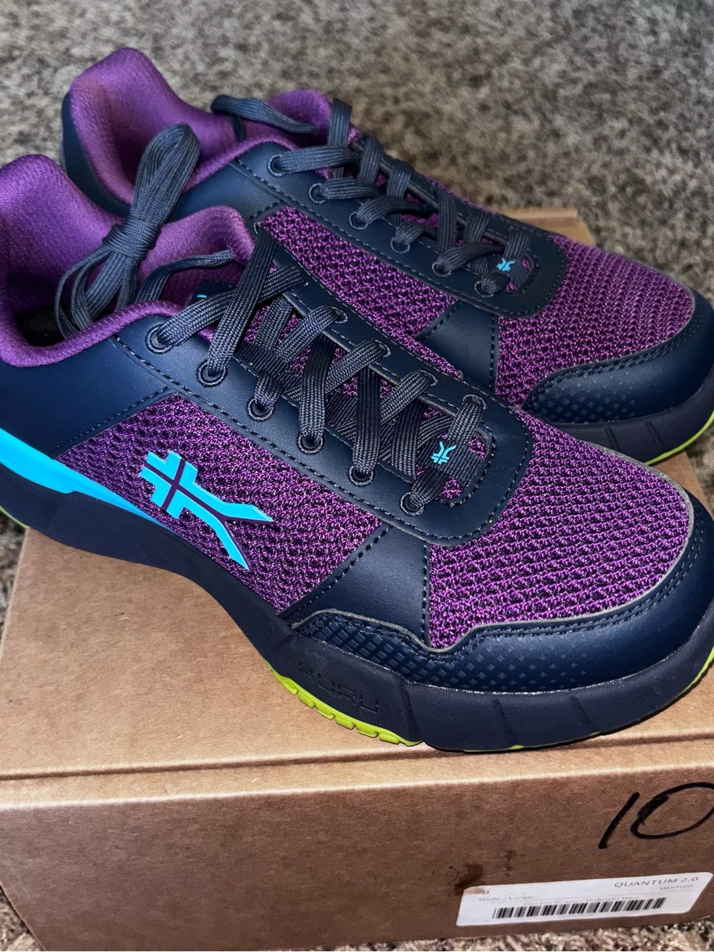 Kuru Quantum 2.0 Womens Size 9 Wide Grape Athletic Running Shoes Sneakers New
